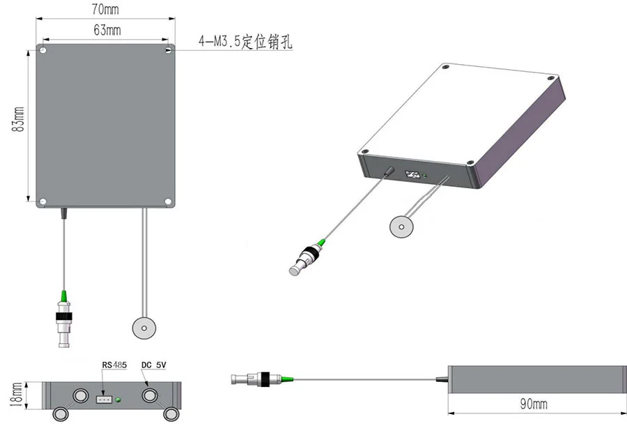 840nm 5mw 10nm Sld Broadband Light Source